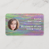 Modern Abstract Holografisch Regenboog Aangepast Visitekaartje (Voorkant)