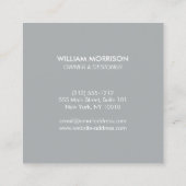 Modern Abstract Home Logo Grijs Vierkante Visitekaartje (Achterkant)