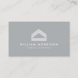 Modern Abstract Home Logo Grijs Visitekaartje