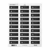 Modern Abstract Home Logo Realtor Black White Etiket (Full Sheet)