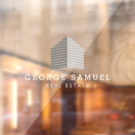 Modern Abstract Home Logo Realtor Raamsticker