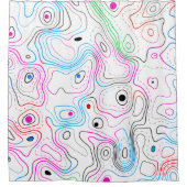 Modern Abstract houtnerfpatroon Douchegordijn (Voorkant)