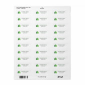 Modern Abstract Huis Logo Makelaar Groen en Wit Etiket (Full Sheet)