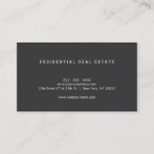Modern Abstract Huis Logo Makelaar Groen Monogram Visitekaartje (Achterkant)