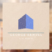 Modern Abstract Huis Logo Makelaar Raamsticker (Vel 2)