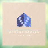 Modern Abstract Huis Logo Makelaar Raamsticker (Vel 3)