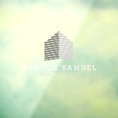 Modern Abstract Huis Logo Makelaar Raamsticker (Vel 3)