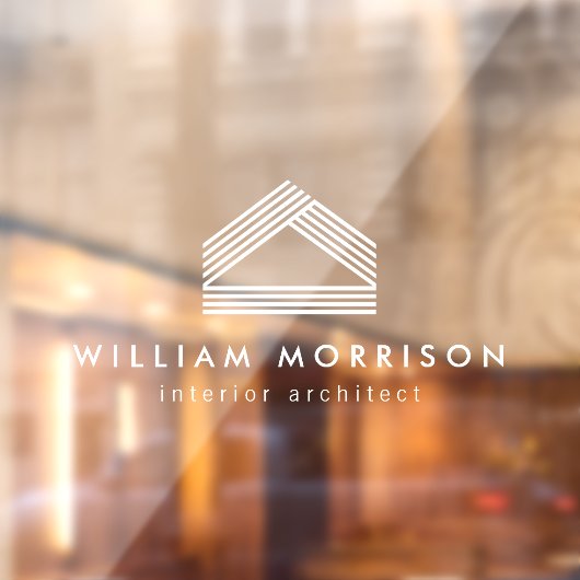 Modern Abstract Huis Logo Raamsticker (Vel 2)