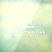 Modern Abstract Huis Logo Raamsticker (Vel 3)
