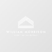 Modern Abstract Huis Logo Raamsticker (Vel)