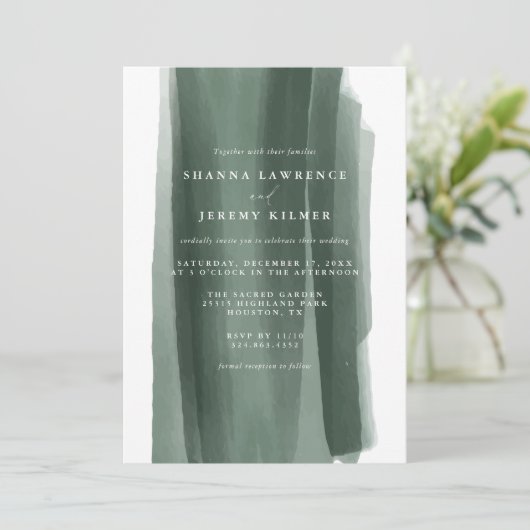 Modern Abstract huwelijk | Kaart (Staand voorkant)