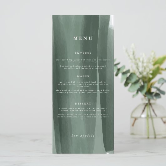 Modern Abstract huwelijk | Menu (Staand voorkant)