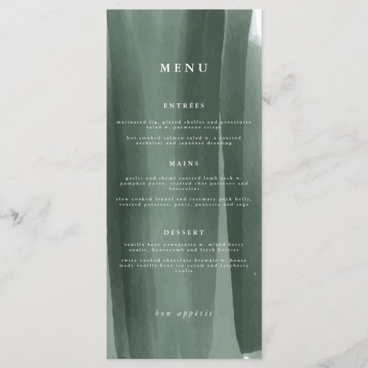 Modern Abstract huwelijk | Menu (Voorkant)