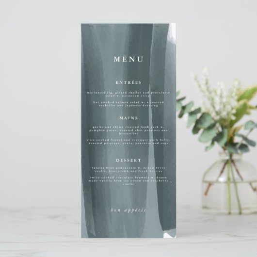 Modern Abstract huwelijk | Menu (Staand voorkant)