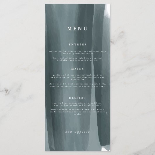 Modern Abstract huwelijk | Menu (Voorkant)