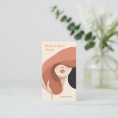 Modern abstract Illustration Hairstylist Salon Visitekaartje (Staand voorkant)