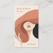Modern abstract Illustration Hairstylist Salon Visitekaartje (Voorkant)