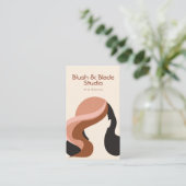 Modern abstract Illustration Hairstylist Salon Visitekaartje (Staand voorkant)