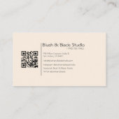 Modern abstract Illustration Hairstylist Salon Visitekaartje (Achterkant)