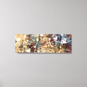 Modern Abstract in blauw, bourgogne en natuurlijk Canvas Afdruk (Voorkant)