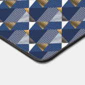 modern Abstract in blauw en wit Bureaumat (Hoek)