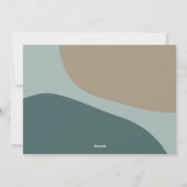 Modern Abstract in Blauwgroen Aangepast fototoeste Feestdagenkaart (Achterkant)