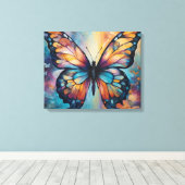 Modern Abstract ingewikkeld wervelvlinderontwerp Canvas Afdruk (Insitu (Houten vloer))