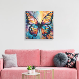 Modern Abstract ingewikkeld wervelvlinderontwerp Canvas Afdruk