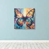 Modern Abstract ingewikkeld wervelvlinderontwerp Canvas Afdruk (Insitu (Houten vloer))