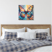 Modern Abstract ingewikkeld wervelvlinderontwerp Canvas Afdruk (Insitu (Slaapkamer))