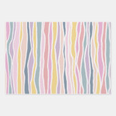 Modern Abstract inpakpapier Flat Sheet Set van 3 (Voorkant 3)