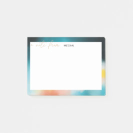 Modern abstract interly grens en scripted post-it® notes