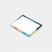 Modern abstract interly grens en scripted post-it® notes (Schuin)