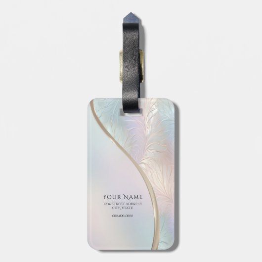 Modern Abstract iriserend Bagagelabel (Achterkant verticaal)