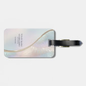 Modern Abstract iriserend Bagagelabel (Achterkant horizontaal)