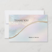 Modern Abstract iriserend bedankje Bedankkaart (Voorkant)