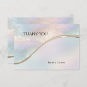 Modern Abstract iriserend bedankje Bedankkaart (Voorkant / Achterkant)