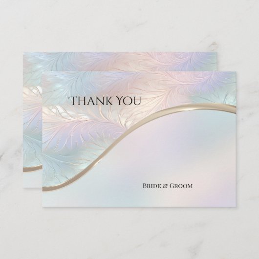 Modern Abstract iriserend bedankje Bedankkaart (Voorkant / Achterkant)
