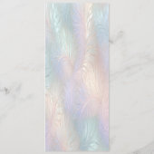 Modern Abstract iriserend huwelijksmenu Menu (Achterkant)