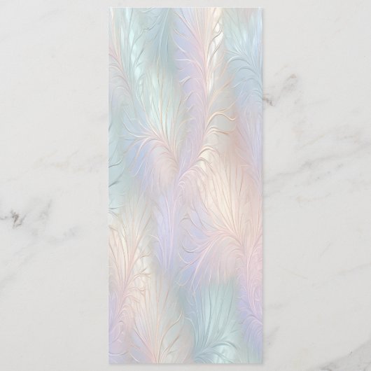 Modern Abstract iriserend huwelijksmenu Menu (Achterkant)