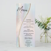 Modern Abstract iriserend huwelijksmenu Menu (Staand voorkant)