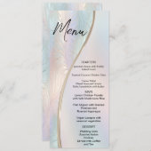 Modern Abstract iriserend huwelijksmenu Menu (Voorkant / Achterkant)