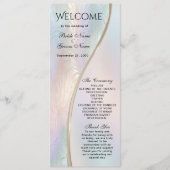 Modern Abstract iriserend huwelijksprogramma Programmakaart (Voorkant)