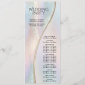 Modern Abstract iriserend huwelijksprogramma Programmakaart (Achterkant)