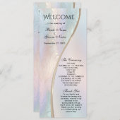 Modern Abstract iriserend huwelijksprogramma Programmakaart (Voorkant / Achterkant)