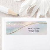 Modern Abstract Iriserend Retouradreslabel Etiket (Insitu)