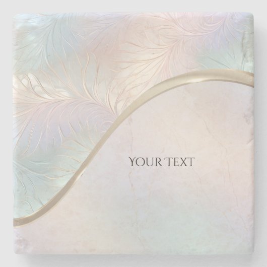 Modern Abstract iriserend stenen Onderzetter (Voorkant)