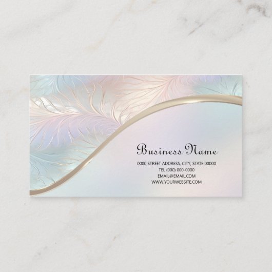 Modern Abstract iriserend Visitekaartje (Achterkant)