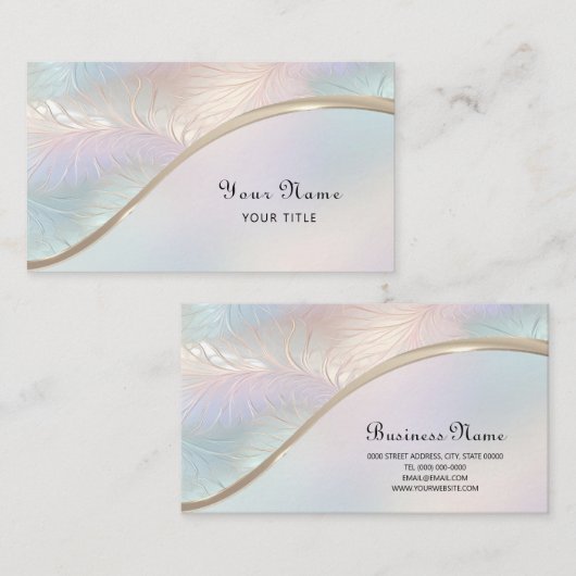 Modern Abstract iriserend Visitekaartje (Voorkant / Achterkant)