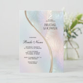 Modern Abstract iriserend Vrijgezellenfeest Kaart (Staand voorkant)